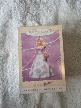 Hallmark Keepsake Springtime Barbie Easter Hanging Ornament 1995 Floral Doll
